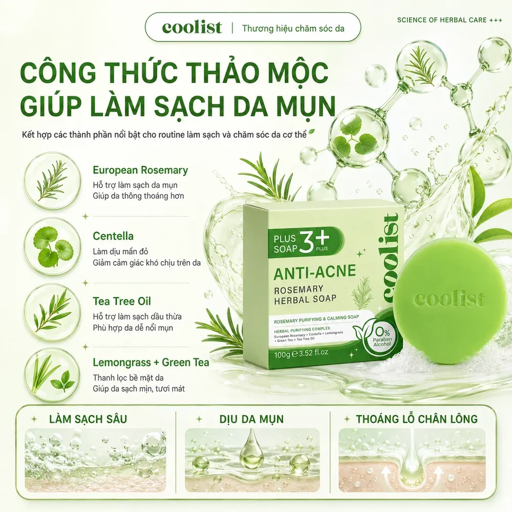Anti-Acne Rosemary Herbal Soap, 100 g ℮ 3.52 fl.oz — 4/5
